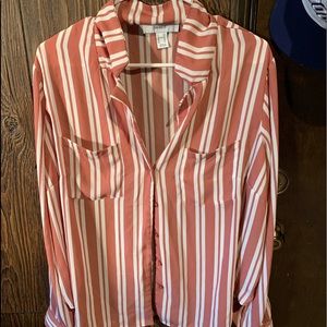 Forever 21 striped button up fits like L/XL
